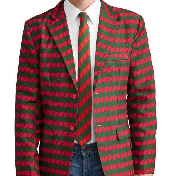Plaid christmas blazer Clearance